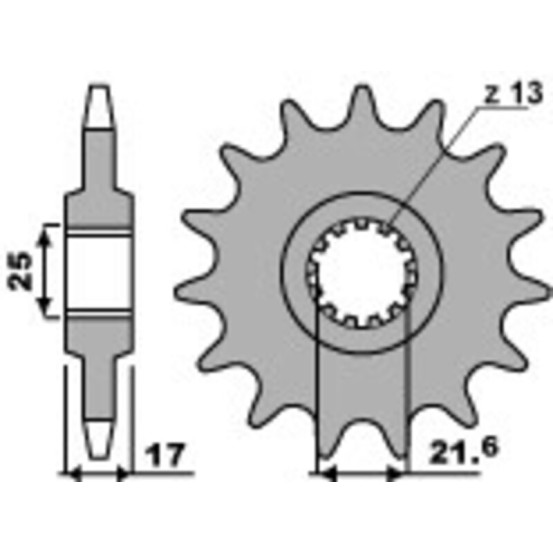 Pignon Acier PBR HONDA 500 CB/700 NC S, X