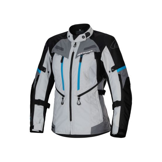 Veste moto femme Alpinestars Stella Bogota Pro Drystar Gris Noir Bleu