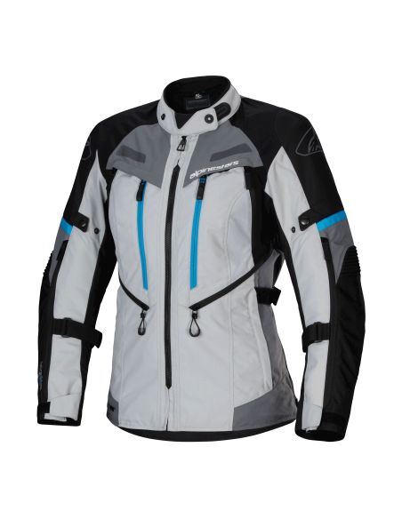 Veste moto femme Alpinestars Stella Bogota Pro Drystar Gris Noir Bleu