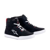 Baskets moto Alpinestars Chrome Noir Blanc Rouge