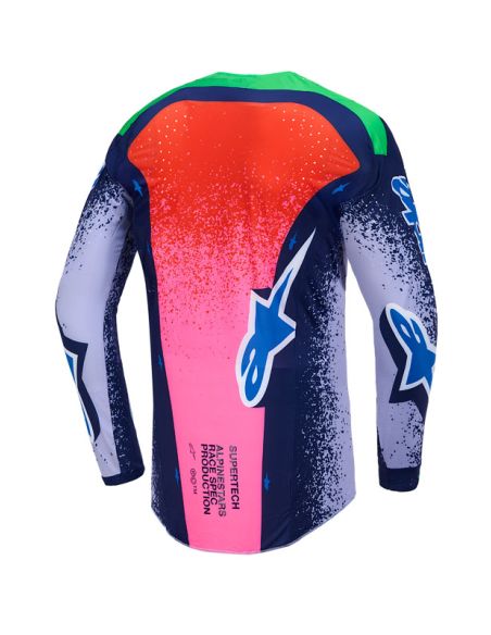 Maillot cross Alpinestars Supertech édition limitée Records - Multicouleur
