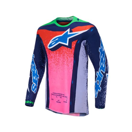 Maillot cross Alpinestars Supertech édition limitée Records - Multicouleur