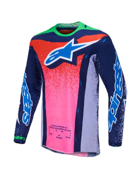 Maillot cross Alpinestars Supertech édition limitée Records - Multicouleur