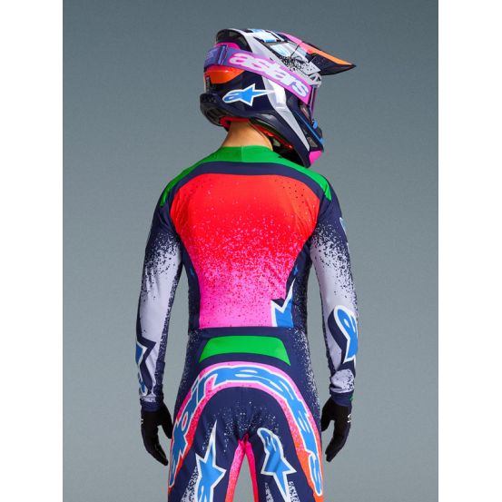 Maillot cross Alpinestars Supertech édition limitée Records - Multicouleur