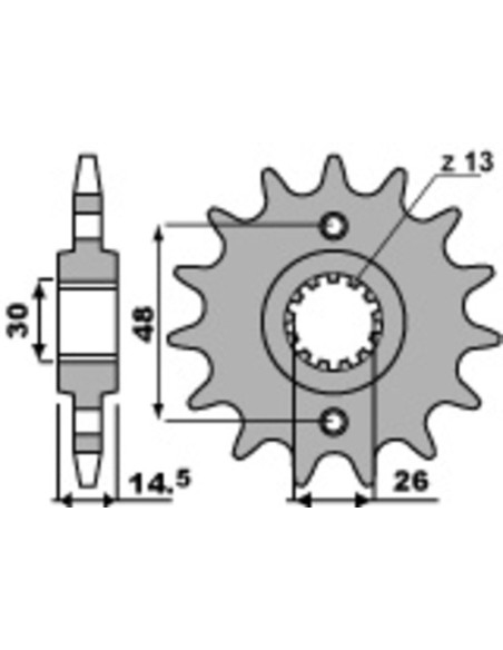 Pignon Acier PBR 750 VFR R 1994-2000