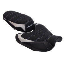 Selle confort BAGSTER SIT'N GO Noir - Gris - Bleu - Yamaha MT-07 2025–2026