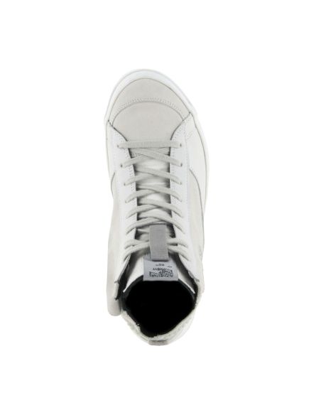 Baskets moto femme Alpinestars Stella Stated Podium Blanc Gris Clair
