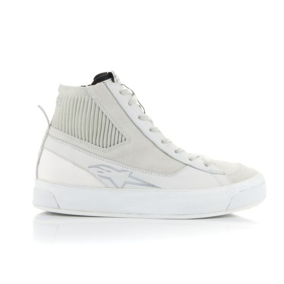 Baskets moto femme Alpinestars Stella Stated Podium Blanc Gris Clair