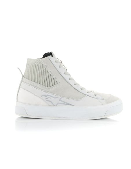 Baskets moto femme Alpinestars Stella Stated Podium Blanc Gris Clair