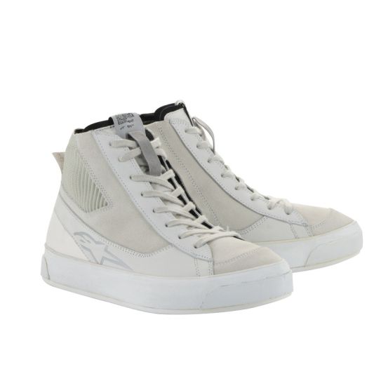 Baskets moto femme Alpinestars Stella Stated Podium Blanc Gris Clair
