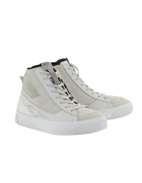 Baskets moto femme Alpinestars Stella Stated Podium Blanc Gris Clair