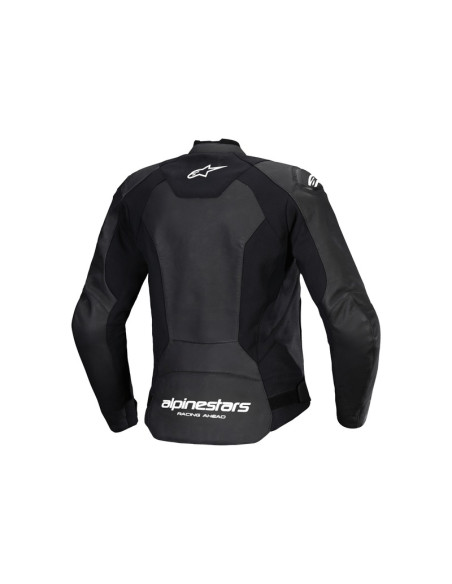 Blouson moto femme cuir racing Alpinestars Stella Faster V3 Noir Blanc