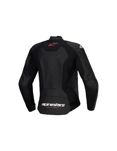 Blouson moto femme cuir racing Alpinestars Stella Faster V3 Noir Blanc Rouge