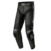 Pantalon moto cuir racing Alpinestars Missile V3 Noir Blanc
