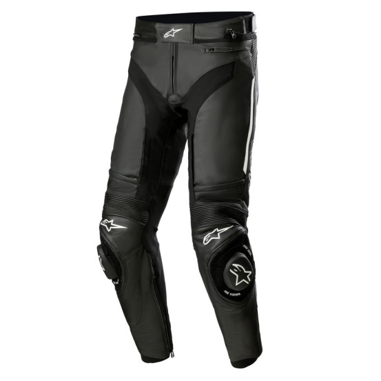 Pantalon moto cuir racing Alpinestars Missile V3 Noir Blanc
