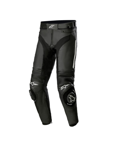 Pantalon moto cuir racing Alpinestars Missile V3 Noir Blanc