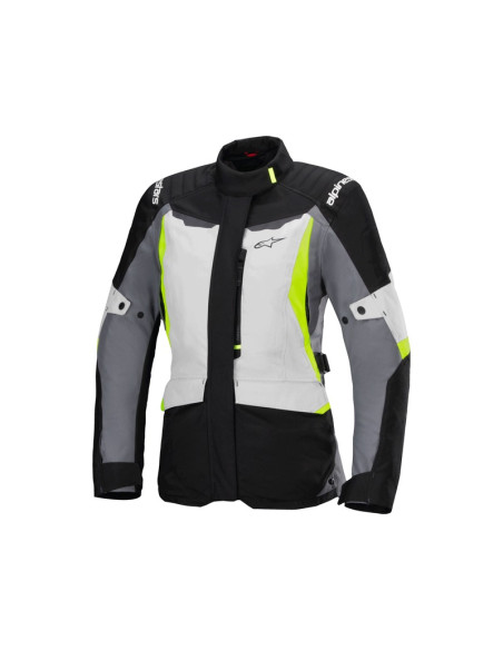 Veste moto femme Alpinestars Stella ST-1 WP Gris Noir Jaune