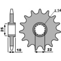 Pignon Acier PBR TM 250 à 660cc