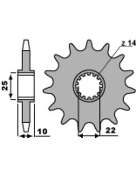 Pignon Acier PBR TM 250 à 660cc