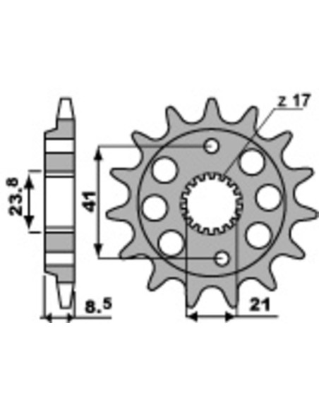 Pignon Acier PBR HONDA 400 XR R 1996-2004