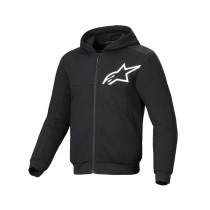 Sweat moto Alpinestars Chrome V2 Sport Hoodie Noir Blanc
