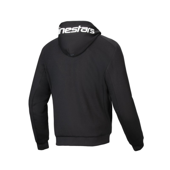 Sweat moto Alpinestars Chrome V2 Sport Hoodie Noir Blanc