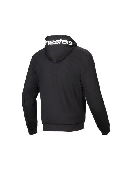 Sweat moto Alpinestars Chrome V2 Sport Hoodie Noir Blanc