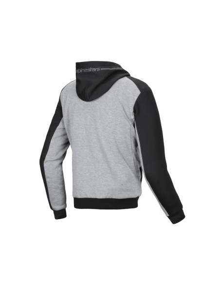 Sweat moto Alpinestars Chrome V2 Sport Hoodie Noir Gris Heather Turquoise