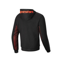 Sweat moto Alpinestars Chrome Air Sport Hoodie Noir Rouge Fluo 2