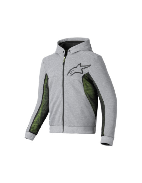 Sweat moto Alpinestars Chrome Air Sport Hoodie Gris Heather Noir