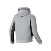 Sweat moto Alpinestars Chrome Air Sport Hoodie Gris Heather Noir 2