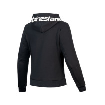 Sweat moto femme Alpinestars Stella Chrome V2 Sport Noir Blanc 2