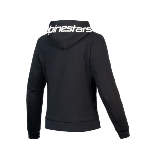 Sweat moto femme Alpinestars Stella Chrome V2 Sport Noir Blanc