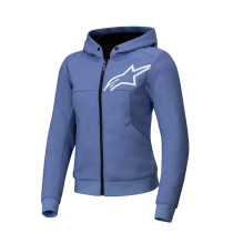 Sweat moto femme Alpinestars Stella Chrome V2 Sport Bleu Violet Blanc