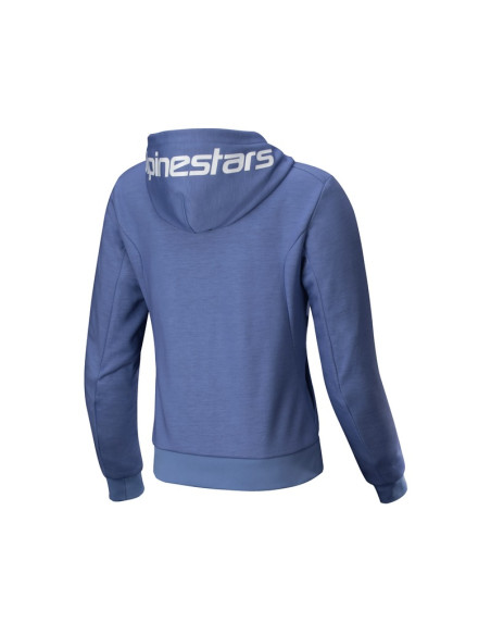 Sweat moto femme Alpinestars Stella Chrome V2 Sport Bleu Violet Blanc