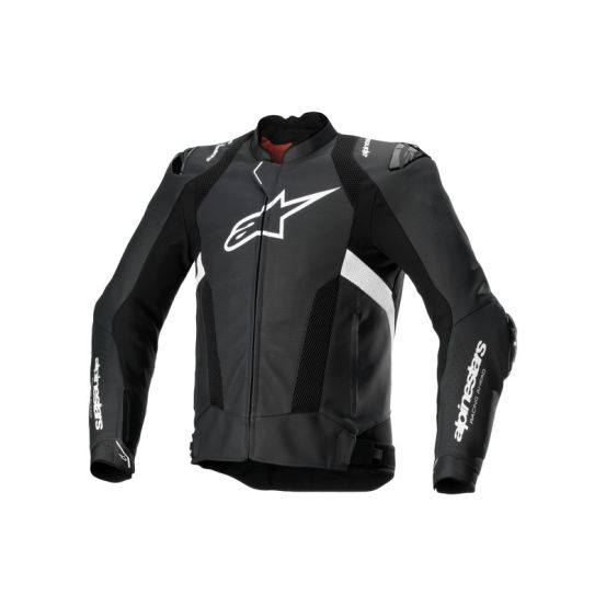 Blouson moto cuir racing Alpinestars Missile V3 Airflow Noir Blanc