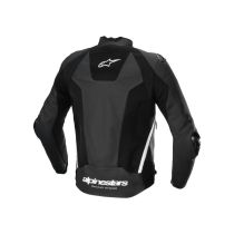 Blouson moto cuir racing Alpinestars Missile V3 Airflow Noir Blanc 2