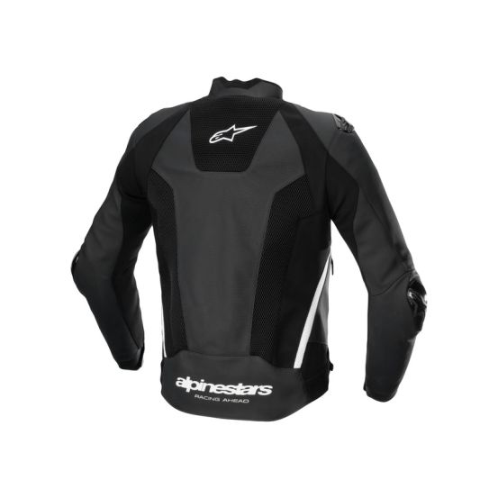 Blouson moto cuir racing Alpinestars Missile V3 Airflow Noir Blanc