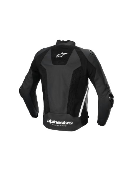 Blouson moto cuir racing Alpinestars Missile V3 Airflow Noir Blanc