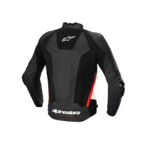 Blouson moto cuir racing Alpinestars Missile V3 Airflow Noir Blanc Rouge 2
