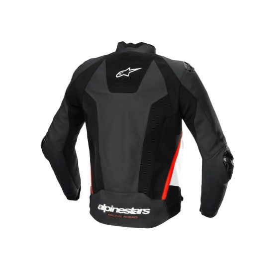Blouson moto cuir racing Alpinestars Missile V3 Airflow Noir Blanc Rouge