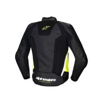 Blouson moto cuir racing Alpinestars Missile V3 Airflow Noir Jaune 2