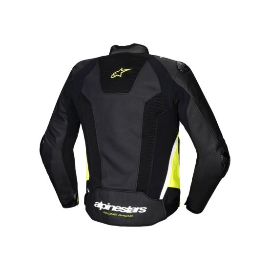Blouson moto cuir racing Alpinestars Missile V3 Airflow Noir Jaune