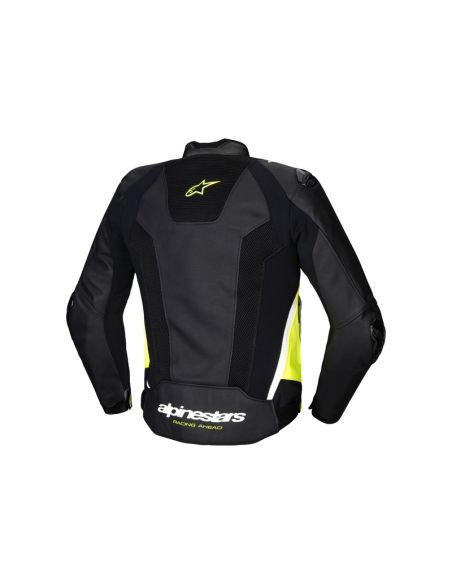 Blouson moto cuir racing Alpinestars Missile V3 Airflow Noir Jaune