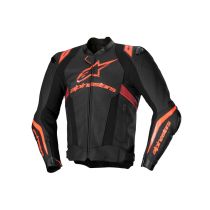 Blouson moto cuir racing Alpinestars Missile V3 Ignition Noir Rouge