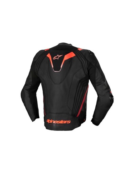 Blouson moto cuir racing Alpinestars Missile V3 Ignition Noir Rouge