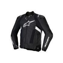 Blouson moto cuir racing Alpinestars Missile V3 Noir Blanc