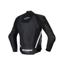 Blouson moto cuir racing Alpinestars Missile V3 Noir Blanc 2