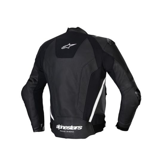 Blouson moto cuir racing Alpinestars Missile V3 Noir Blanc