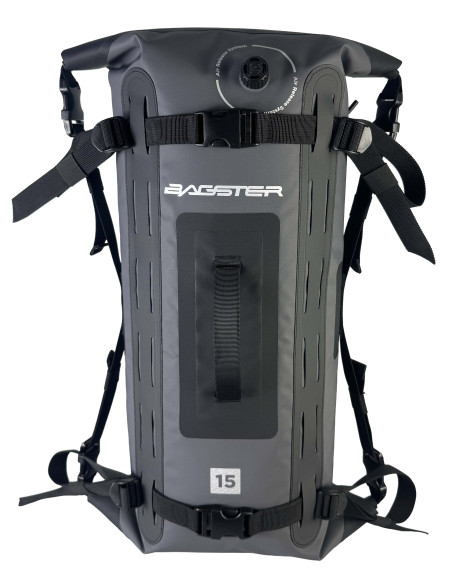 Sac de selle BAGSTER étanche Drybag 15L 15 L - Gris Noir
